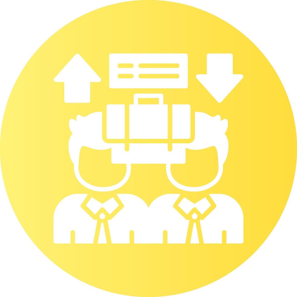 Equal Opportunity Solid Gradient Circle Icon vector