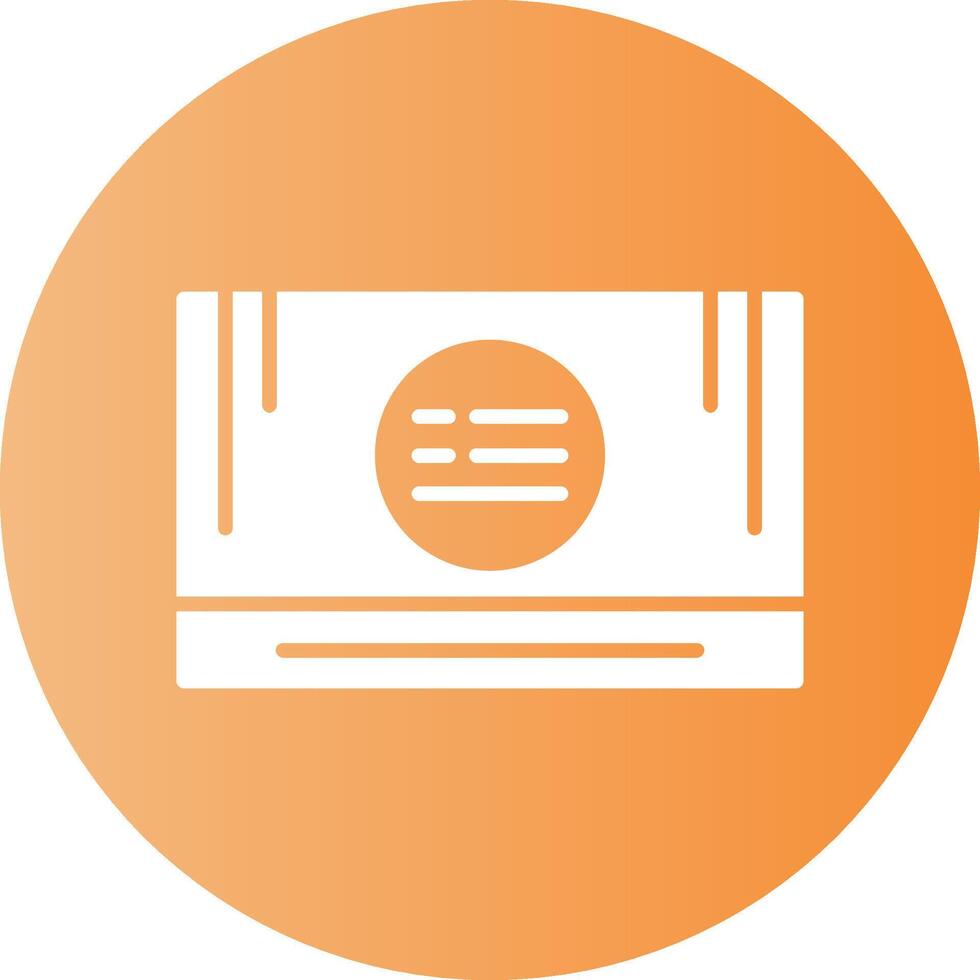 Business Card Solid Gradient Circle Icon vector