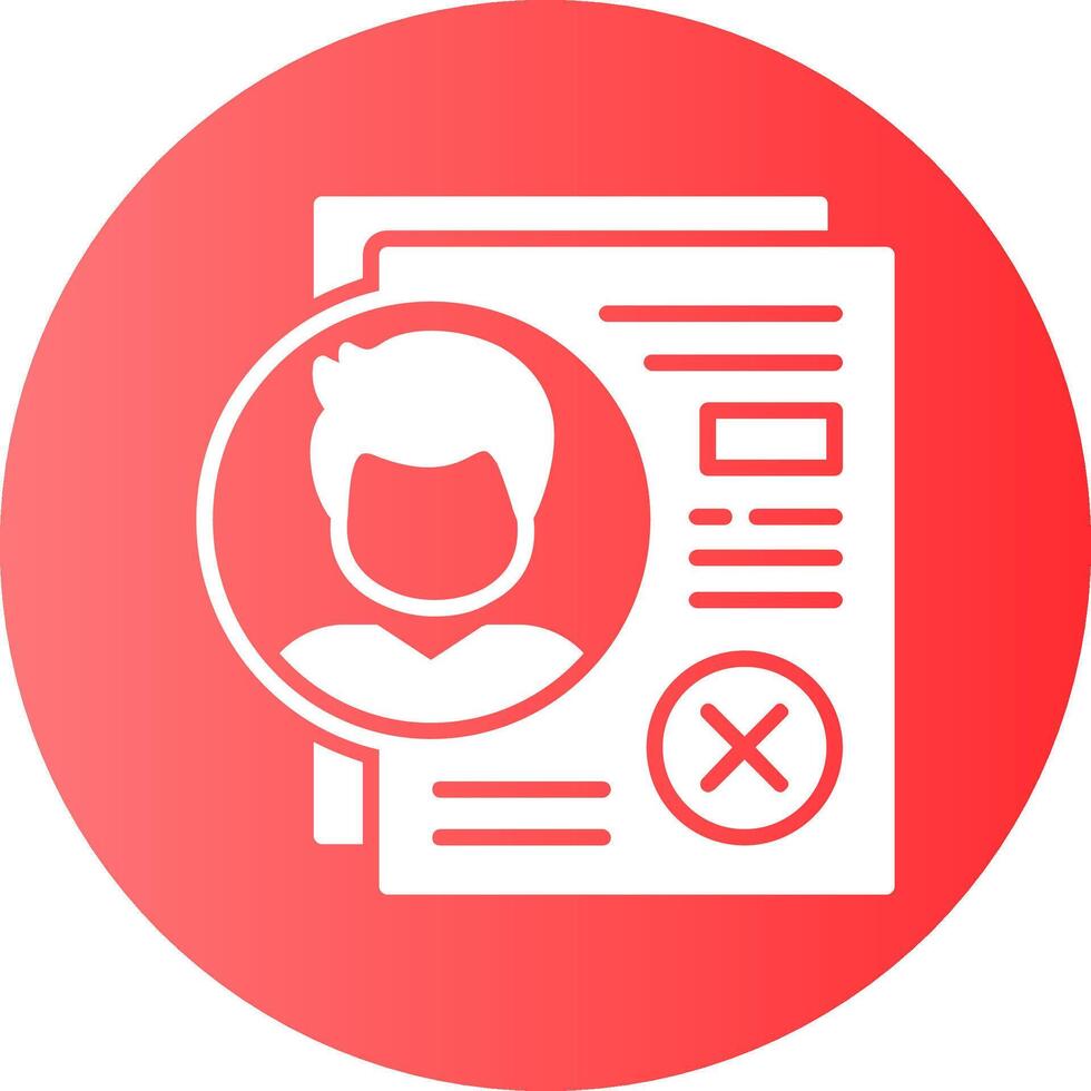 Reject Solid Gradient Circle Icon vector