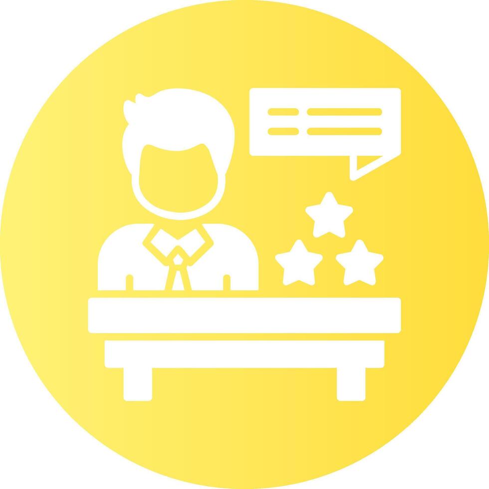 Interviewer Solid Gradient Circle Icon vector