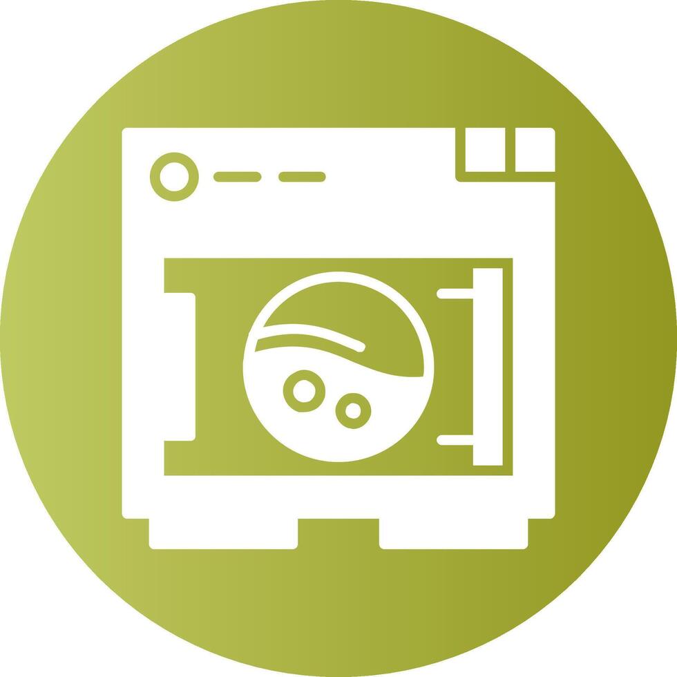 Washing machine Solid Gradient Circle Icon vector