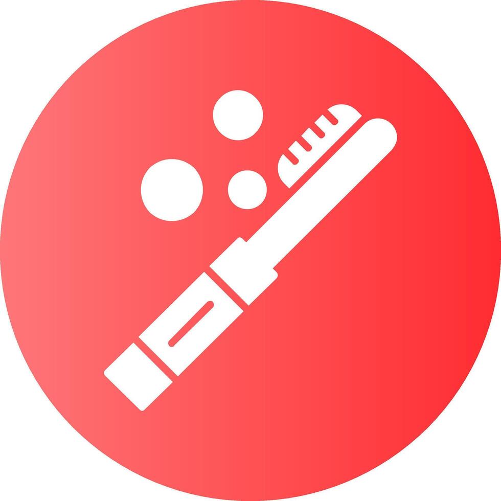 Toothbrush Solid Gradient Circle Icon vector