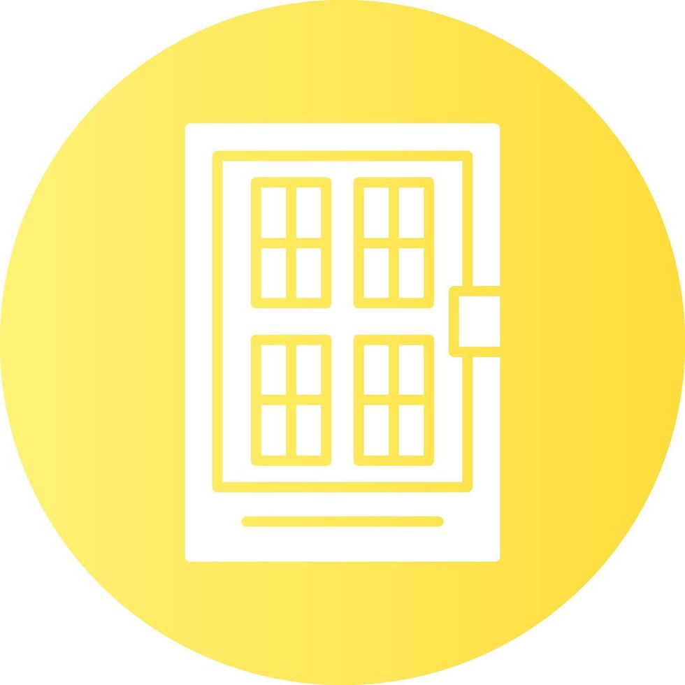 Front door Solid Gradient Circle Icon vector