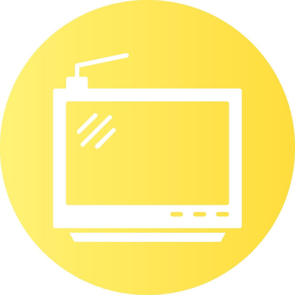Television Solid Gradient Circle Icon vector