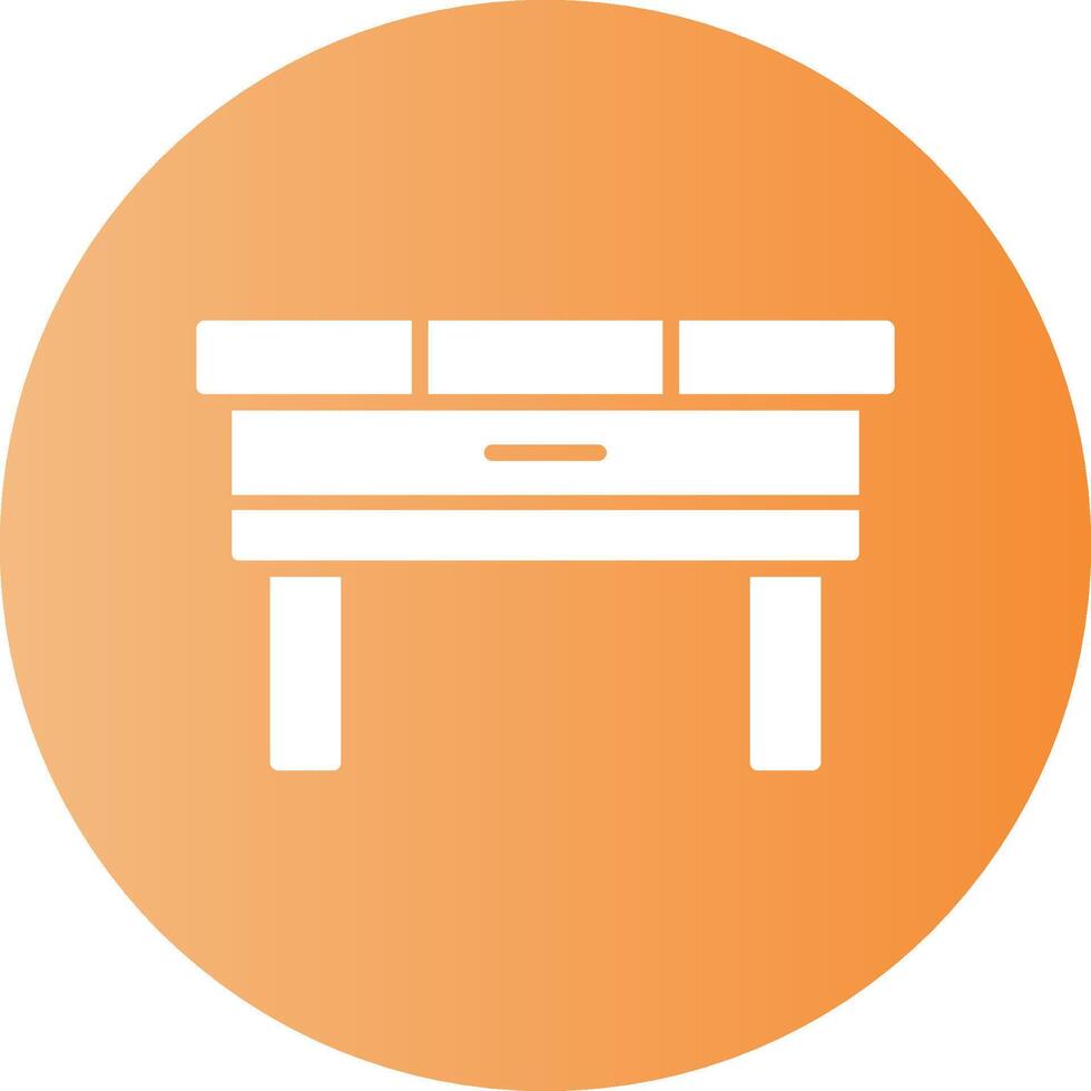 Table Solid Gradient Circle Icon vector