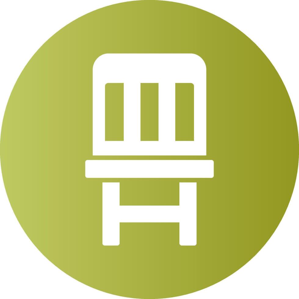 Chair Solid Gradient Circle Icon vector
