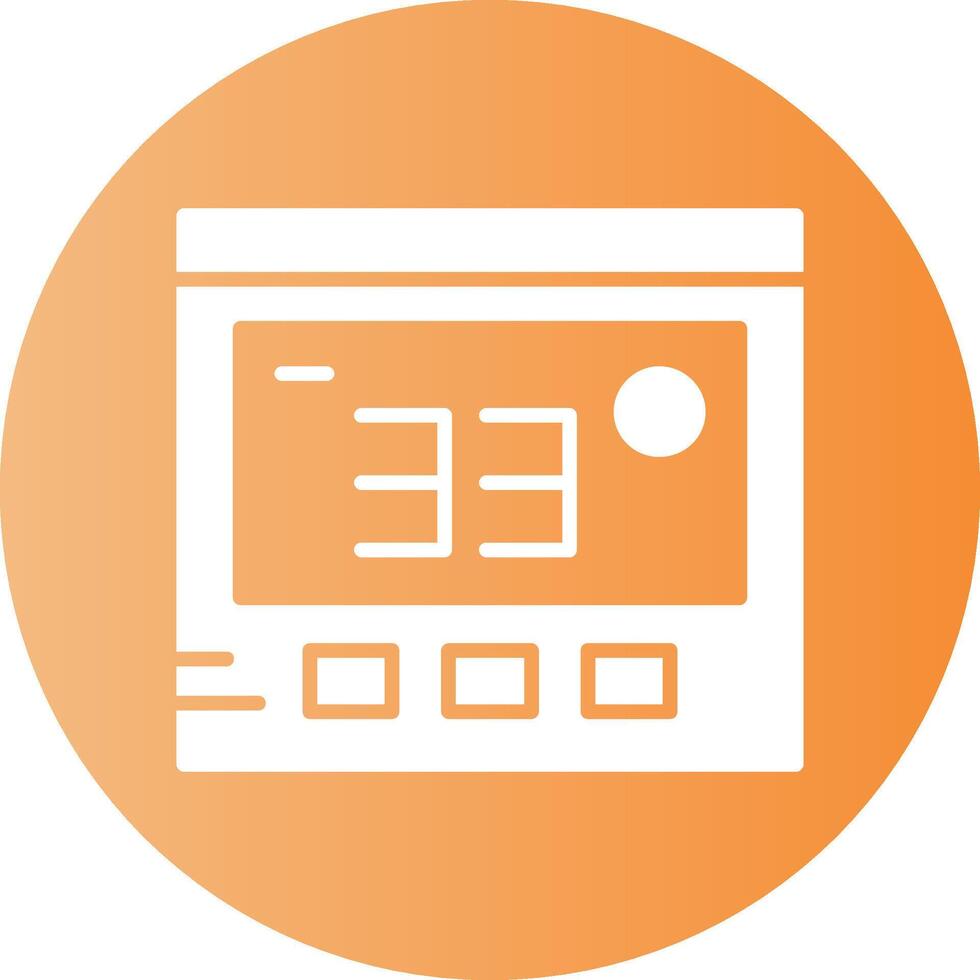 Thermostat Solid Gradient Circle Icon vector
