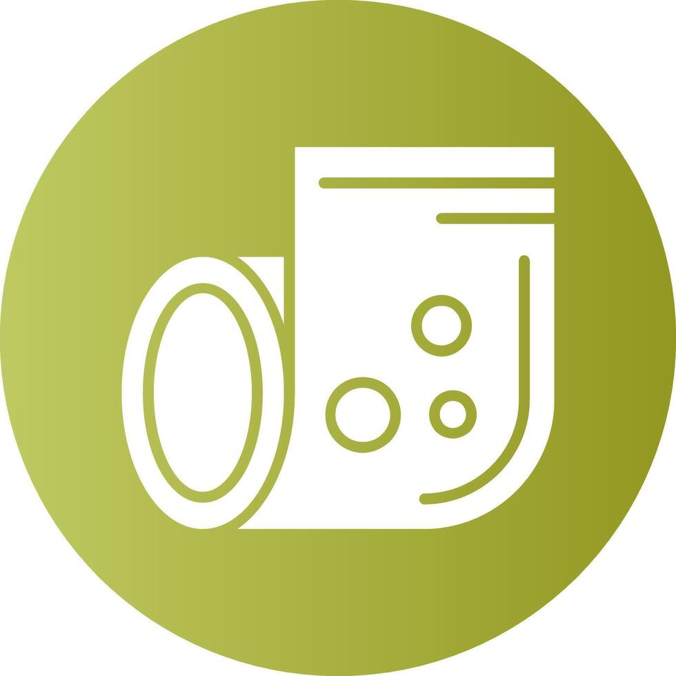 Toilet paper Solid Gradient Circle Icon vector