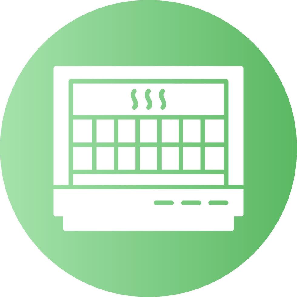 Heater Solid Gradient Circle Icon vector