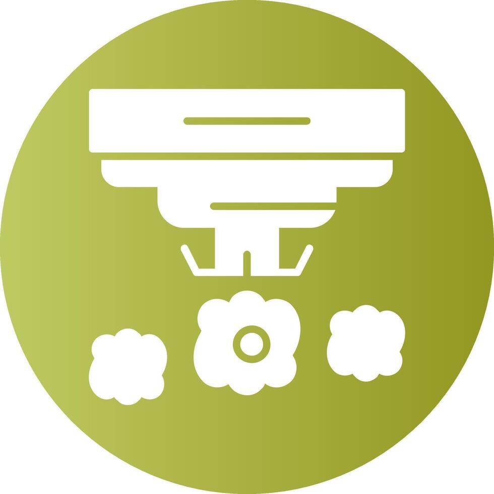 Smoke detector Solid Gradient Circle Icon vector