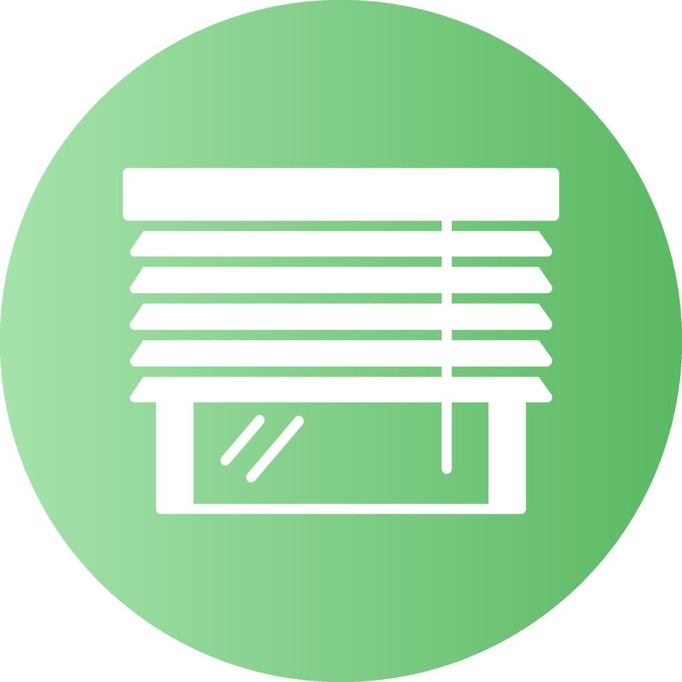 Blinds Solid Gradient Circle Icon vector
