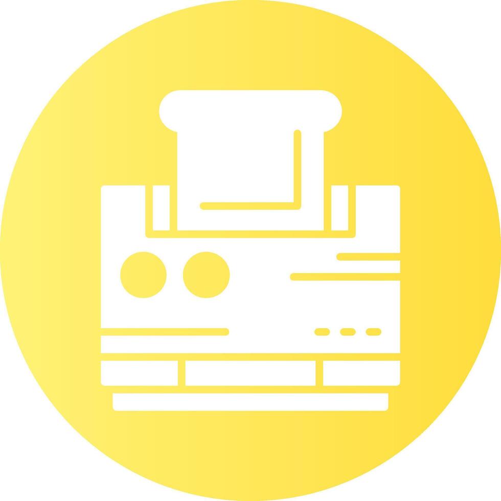 Toaster Solid Gradient Circle Icon vector