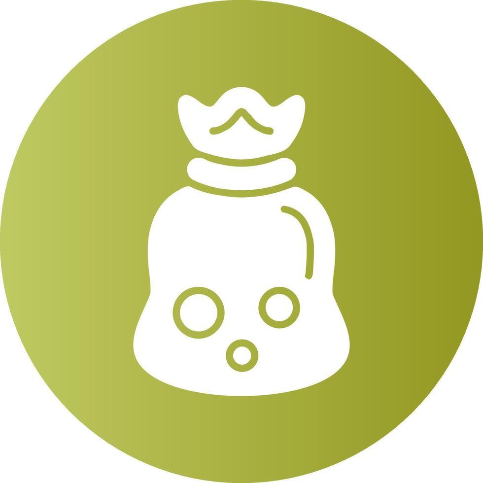 Trash bags Solid Gradient Circle Icon vector