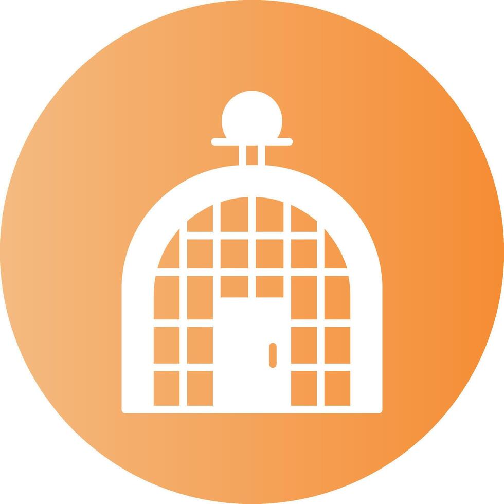 Birdcage Solid Gradient Circle Icon vector