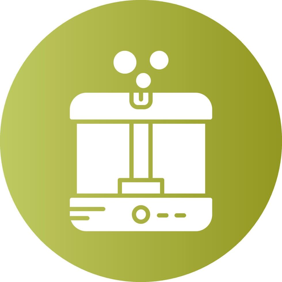 Humidifier Solid Gradient Circle Icon vector