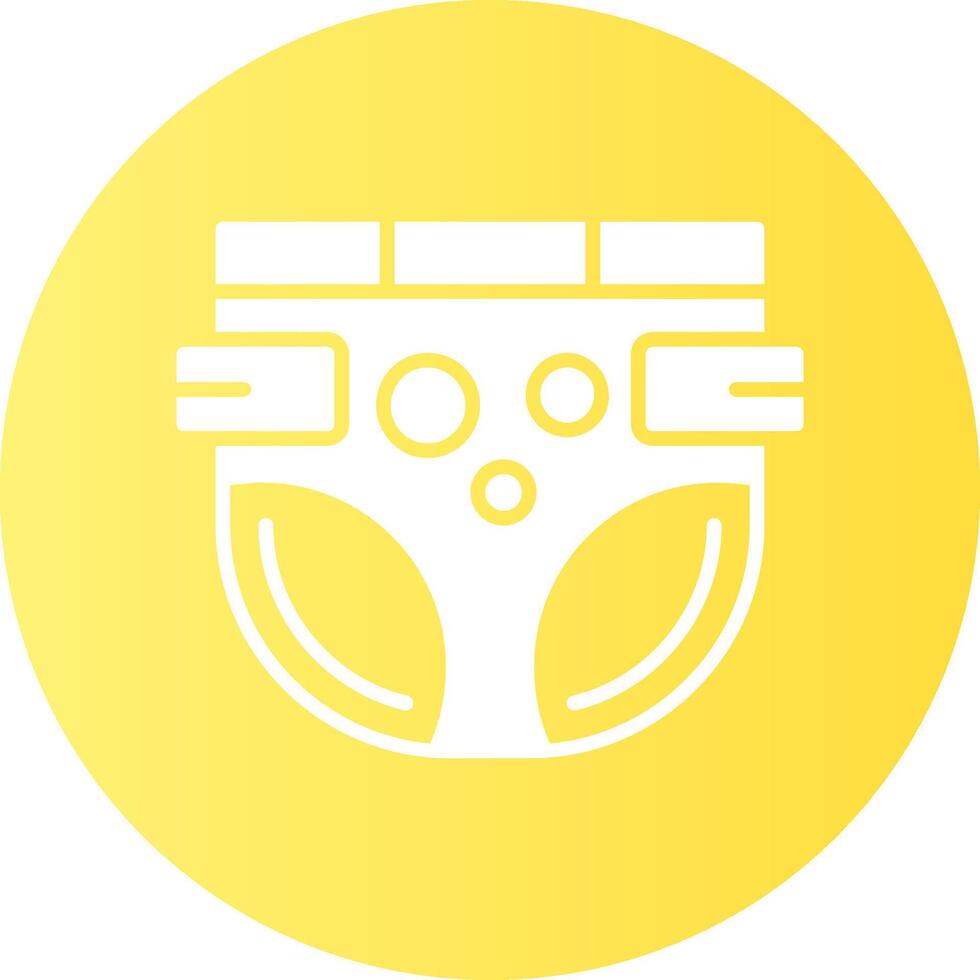 Diaper Solid Gradient Circle Icon vector