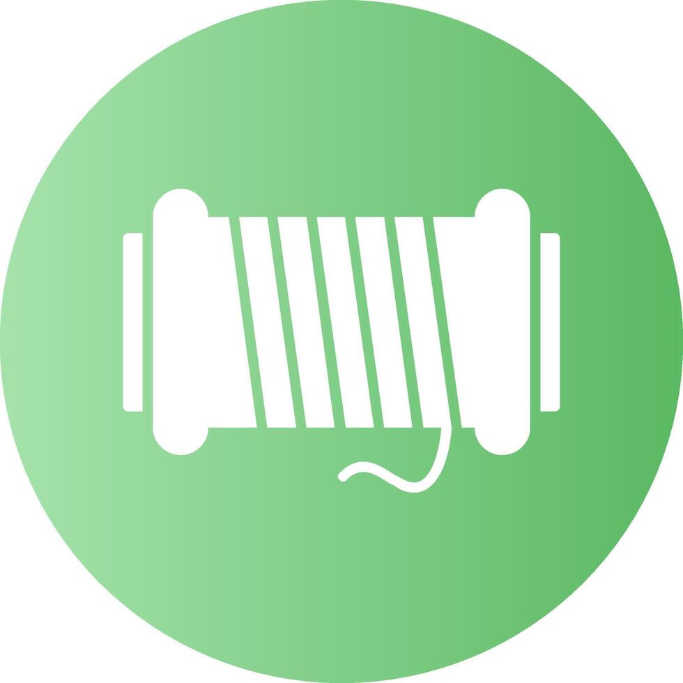 Thread spool Solid Gradient Circle Icon vector