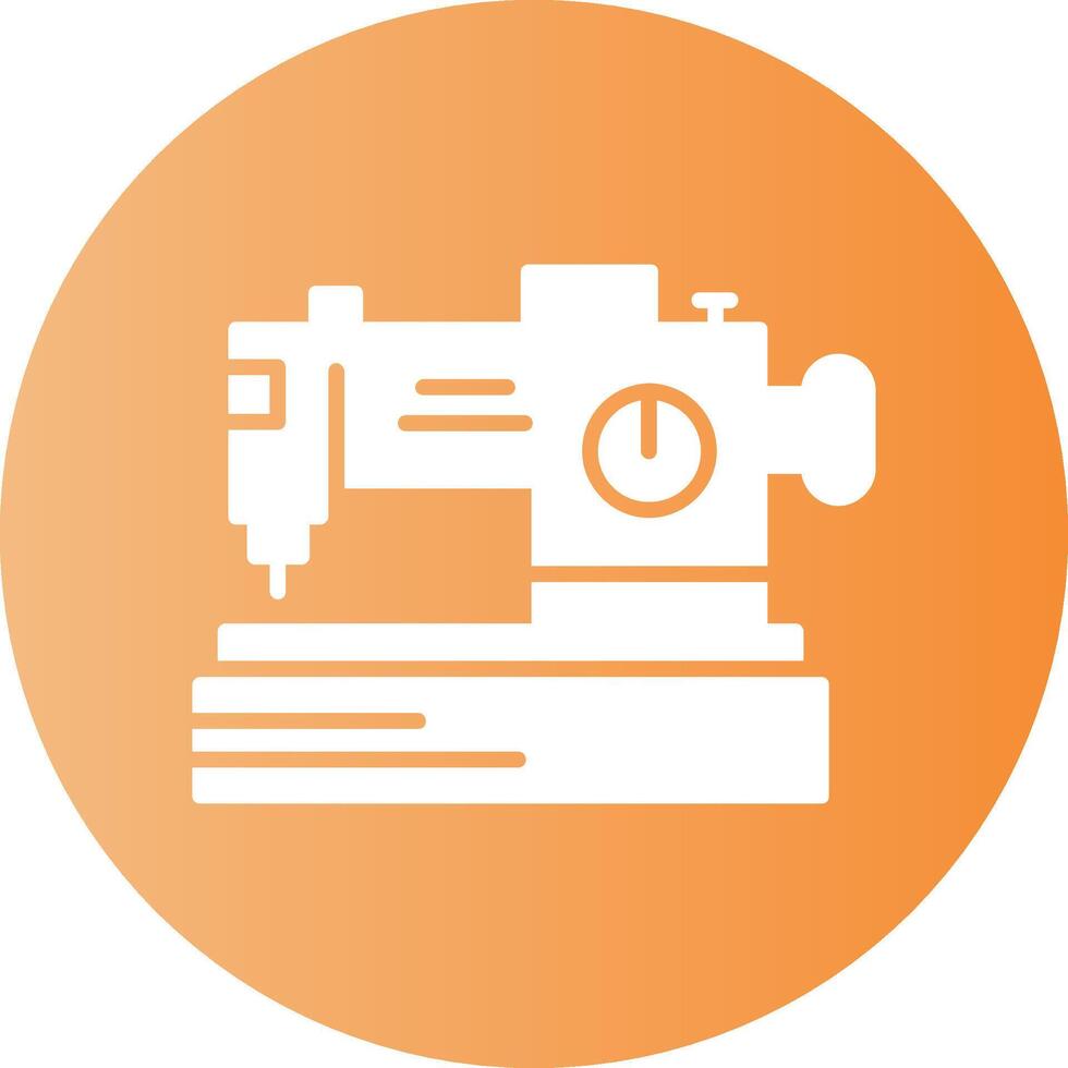 Sewing machine Solid Gradient Circle Icon vector