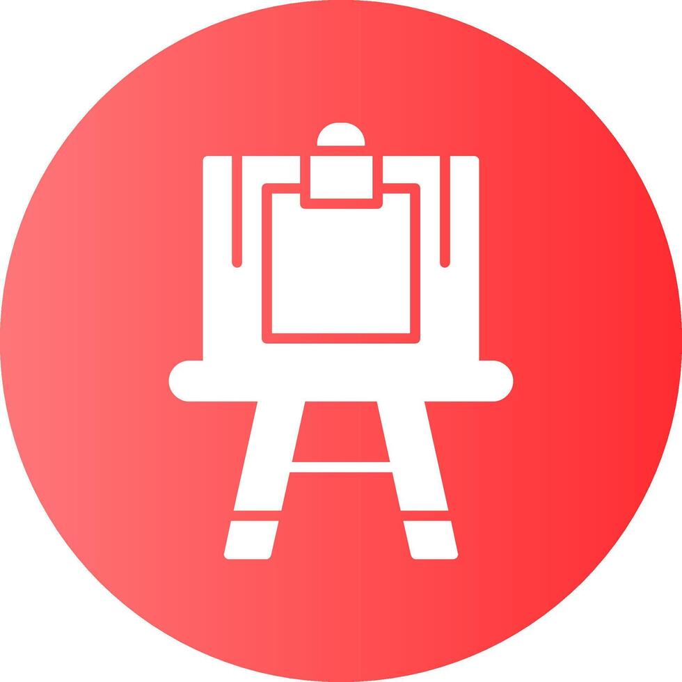 Easel Solid Gradient Circle Icon vector