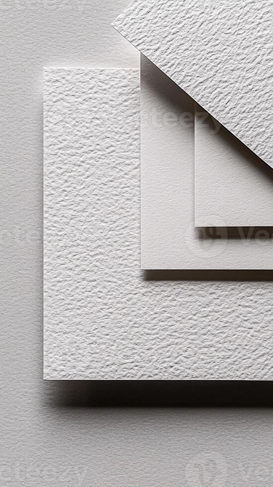 Blank light gray cardstock with cold-pressed texture for creative designs photo