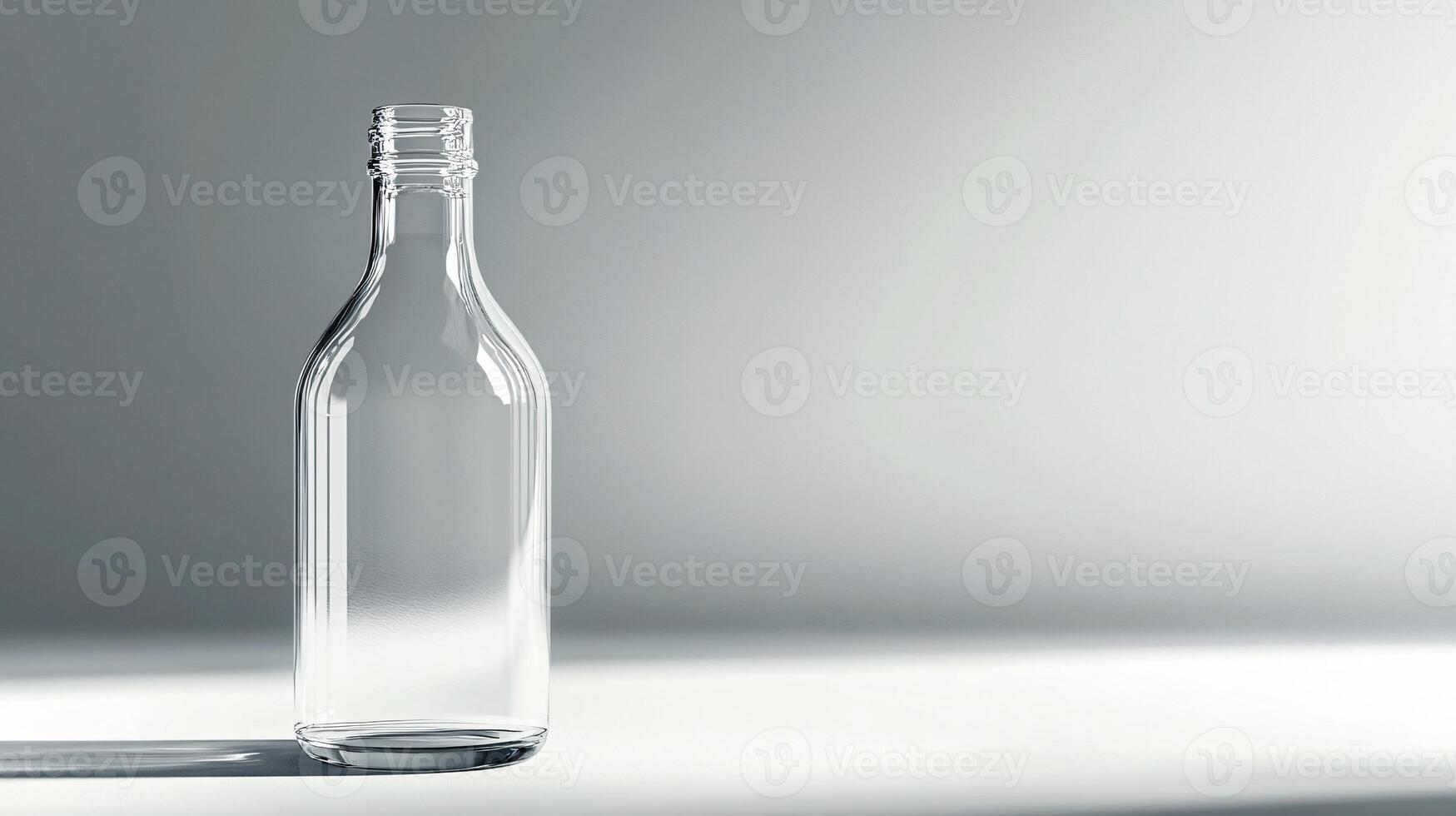 Elegant Beverage Bottle Captured in Studio with Gentle Shadows On Surface photo