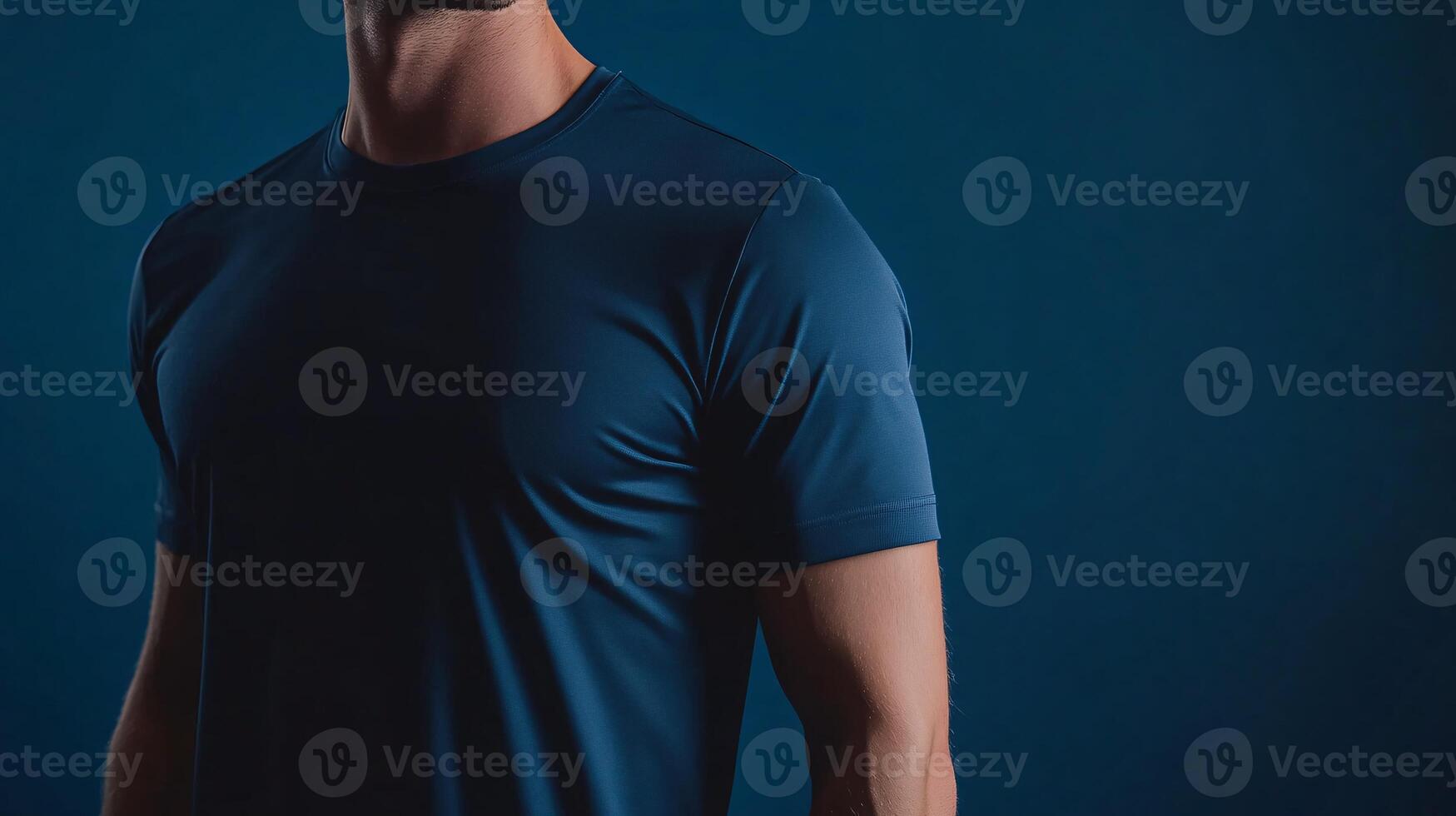 Versatile Deep Blue Athletic T-Shirt for Fashion and Comfort photo