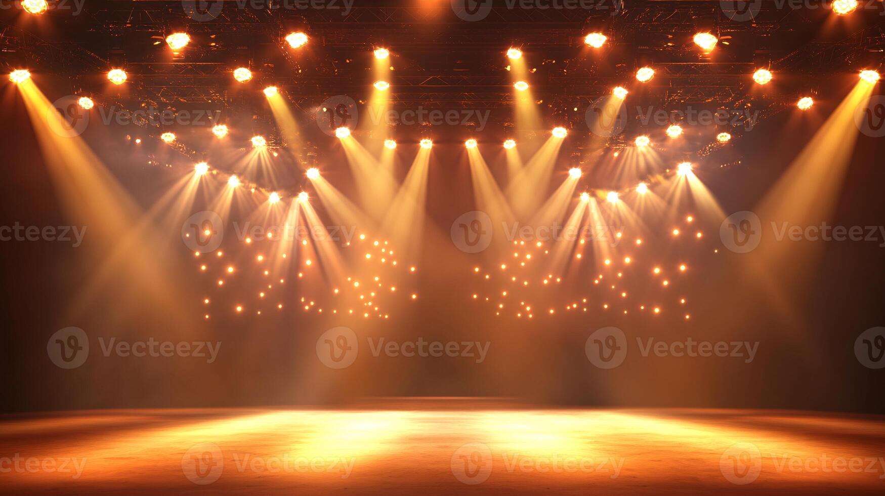 Enchanting Bokeh Lights with Golden Glow Perfect for Performance Events photo