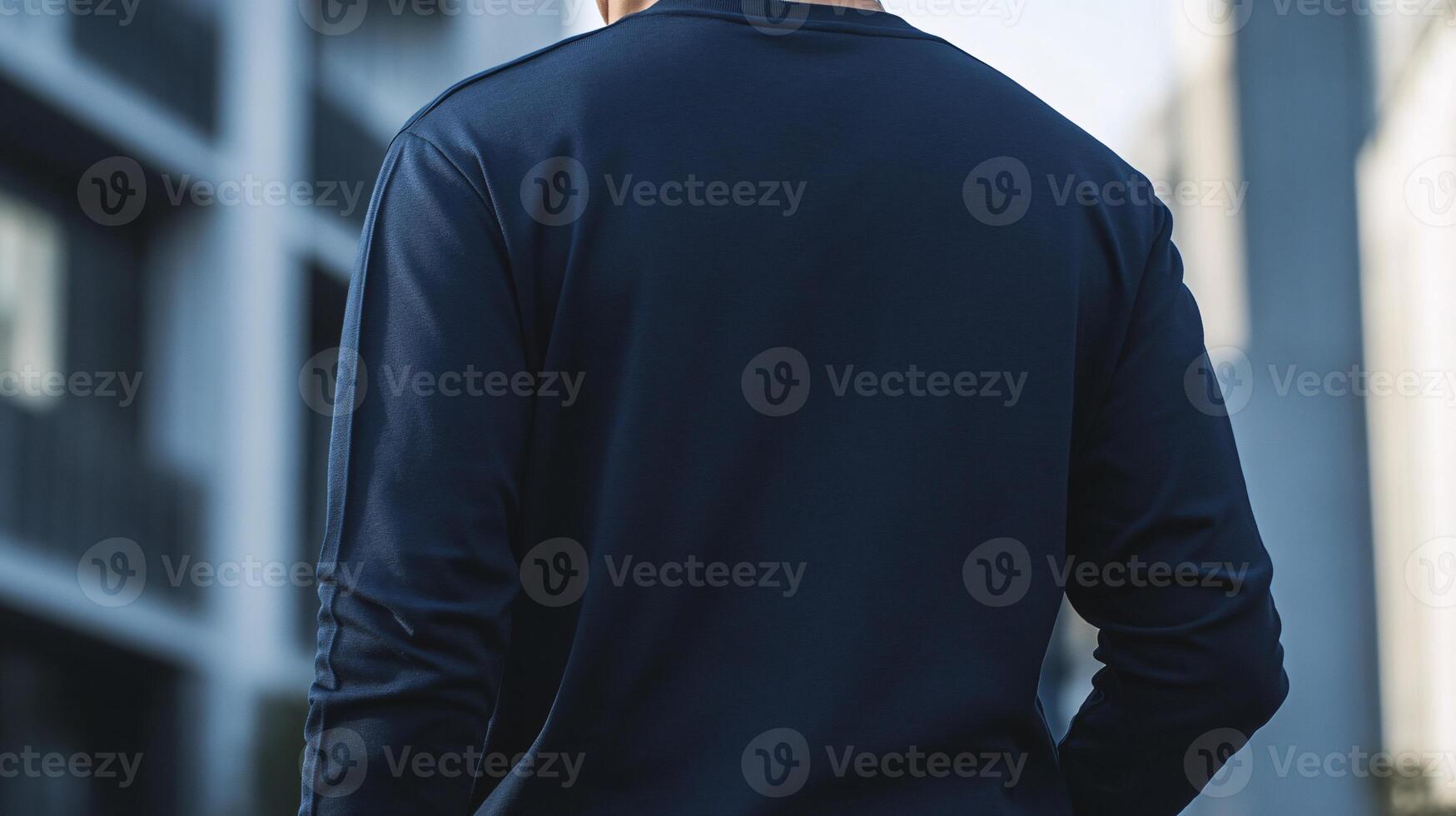 Navy Blue Long Sleeve T-Shirt Perfect for Casual and Sporty Styles photo