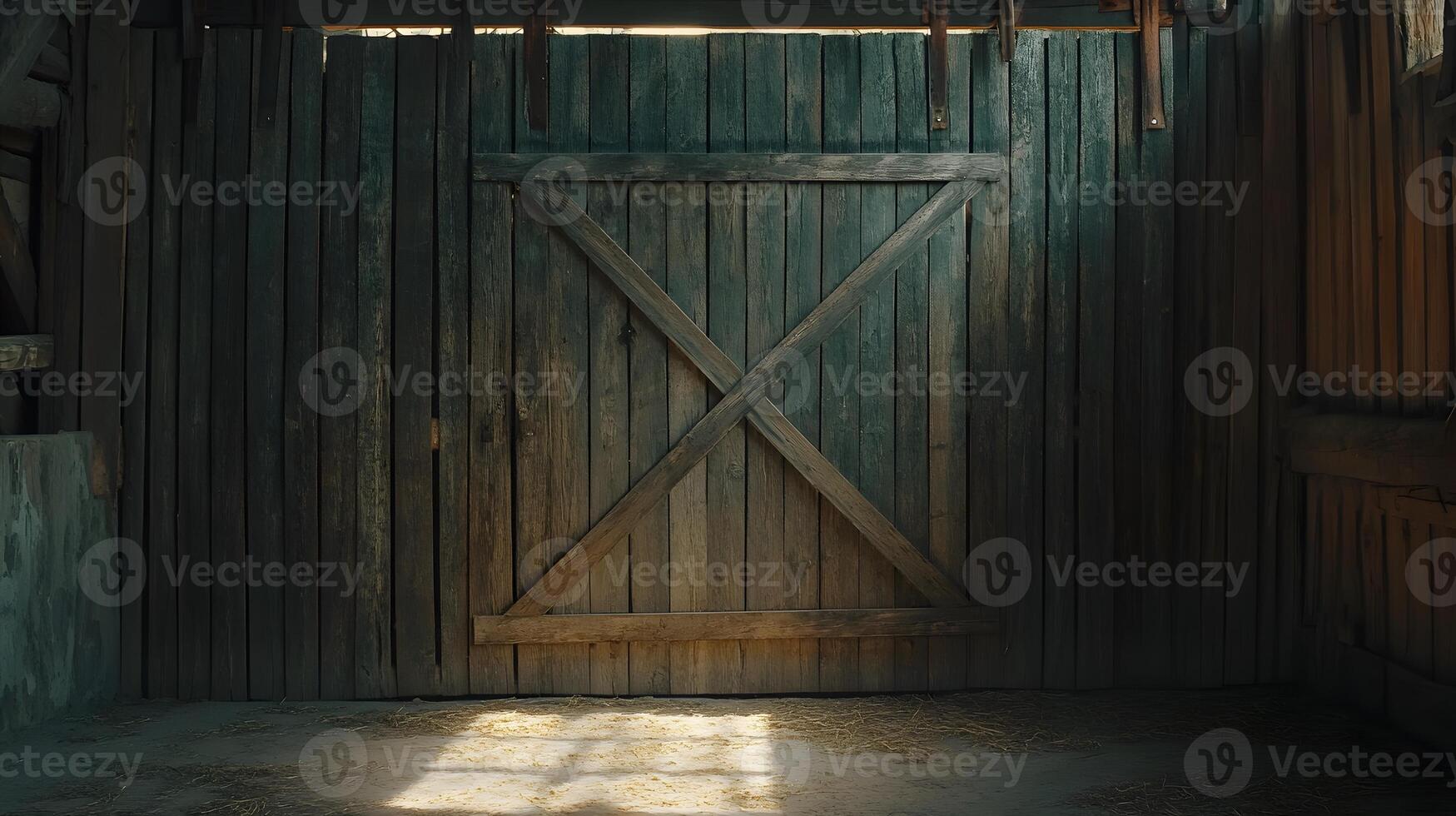 Vintage Wooden Barn Door Photography Studio Backdrop for Rustic Portraits photo