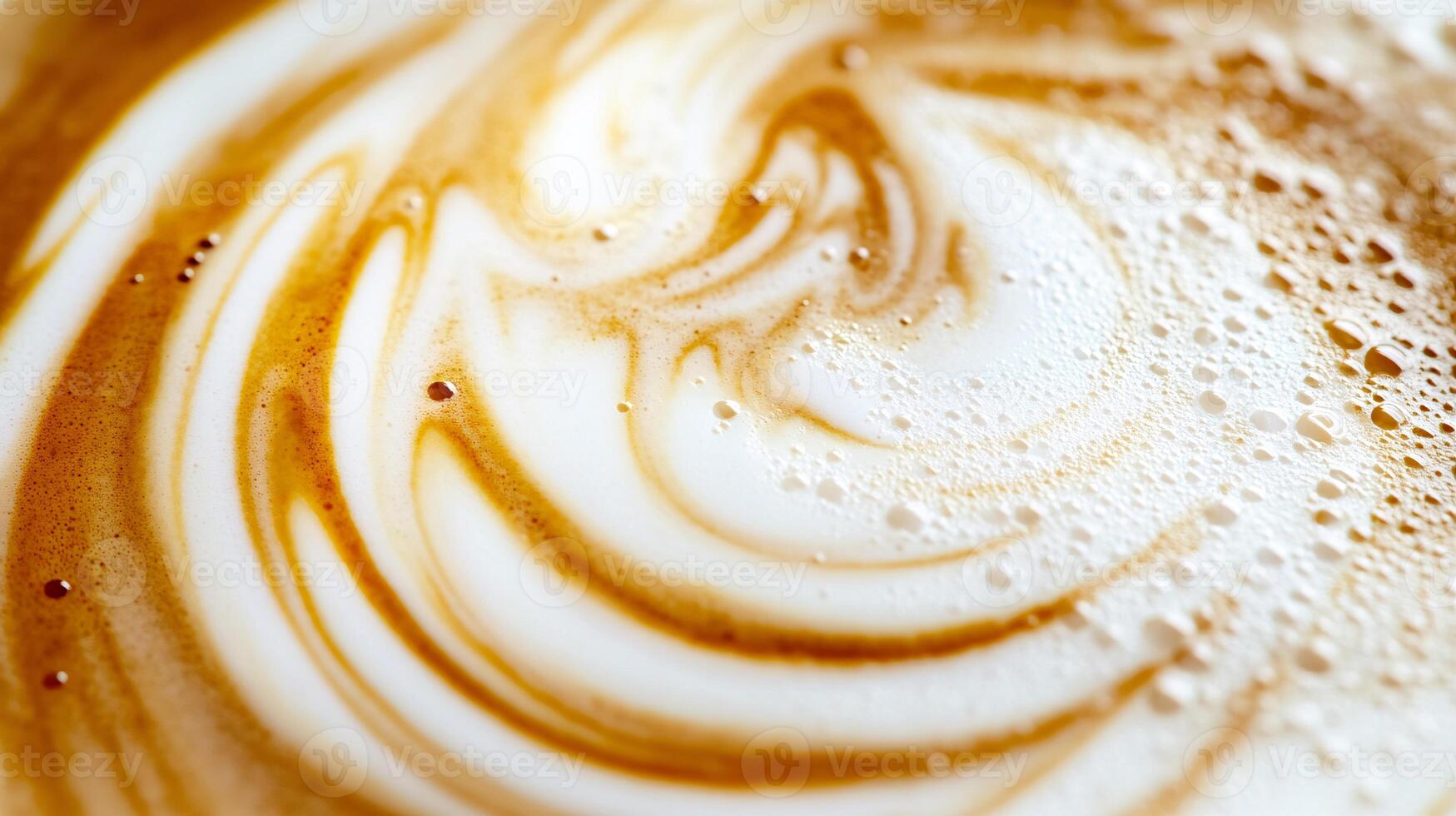 Abstract Close-Up of Swirling Coffee Creamer Creating Unique Patterns photo