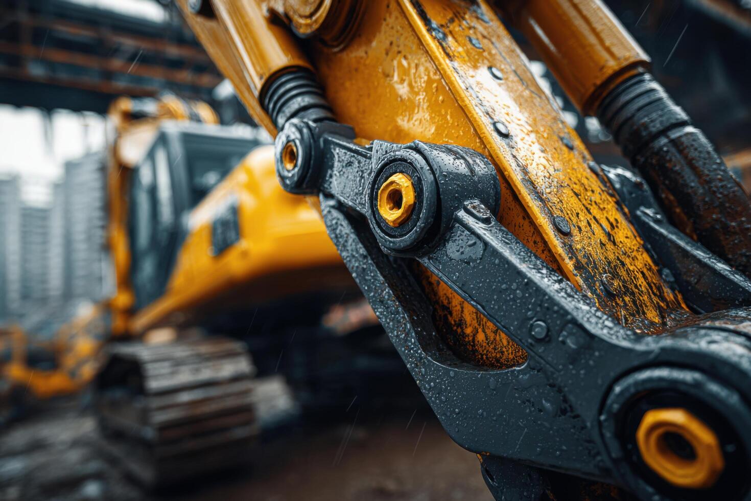 A close up of a construction machine photo