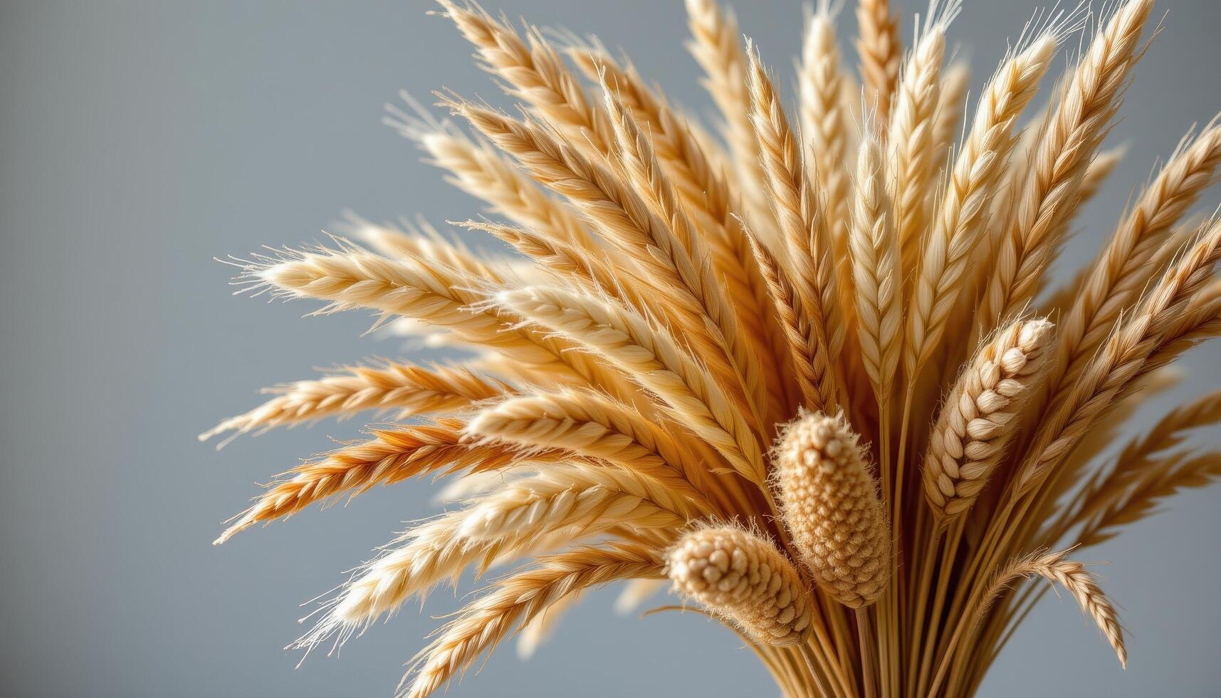 a bouquet of dried grasses and pampas photo
