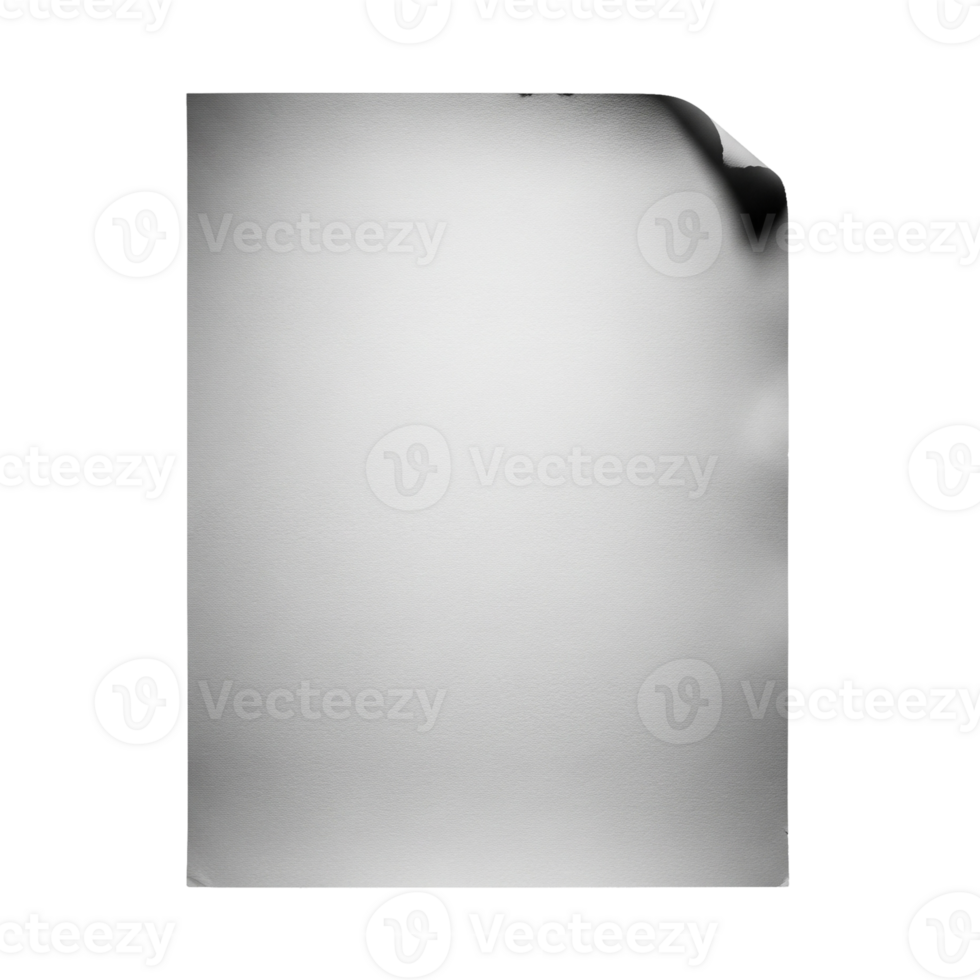 White folded paper transparant image png