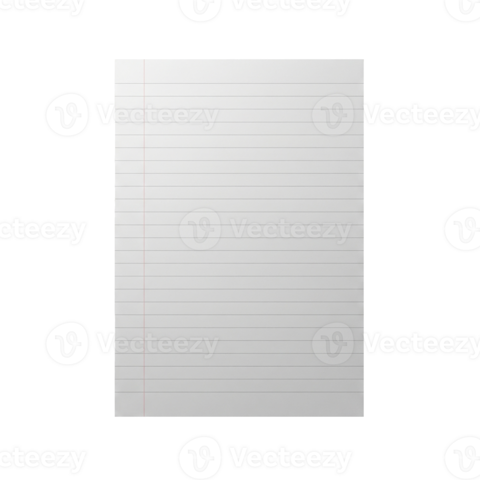 White blank paper transparant image png
