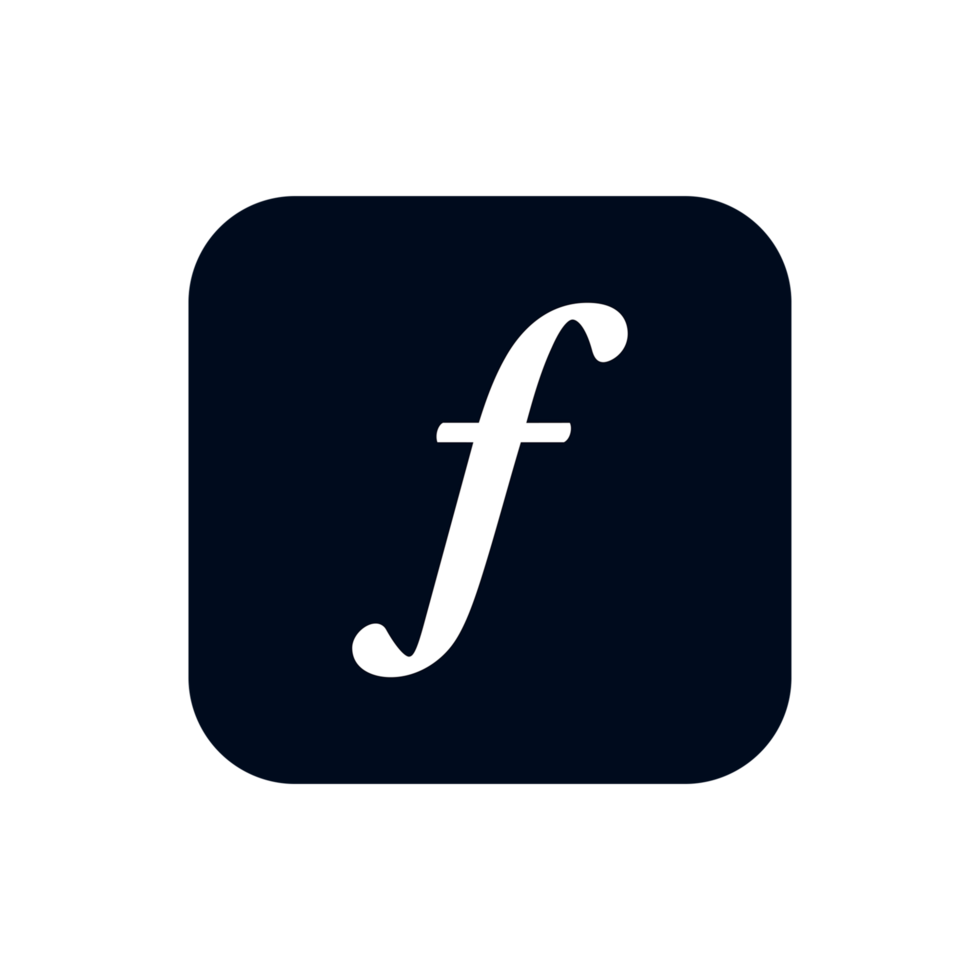 Adobe Fonts Icon, App Logo, Editable Transparent Background Social Media Design for Digital Download png