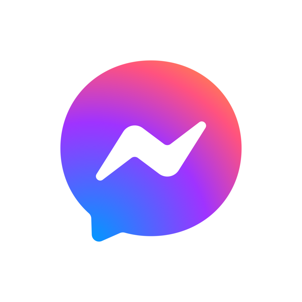 Messenger Old Icon, App Logo, Editable Transparent Background Social Media Design for Digital Download png