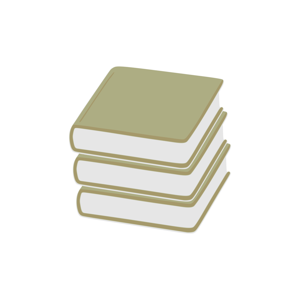 illustration of a thick stack of books. suitable for educational related ornaments png