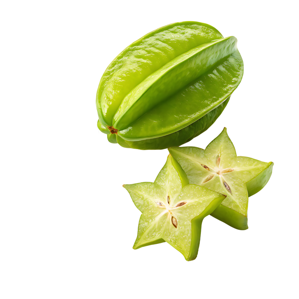 Fresh Green Starfruit png