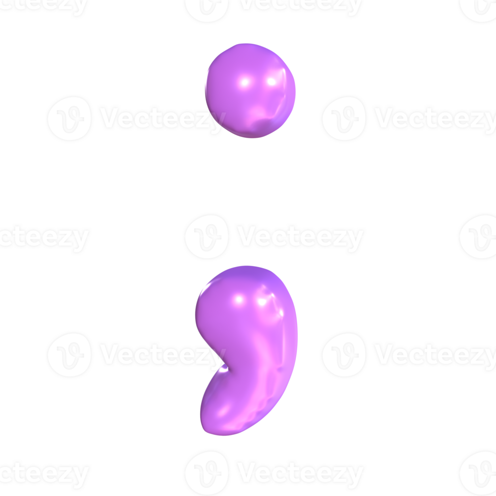 3D Ilustration Comma Twist Pop png