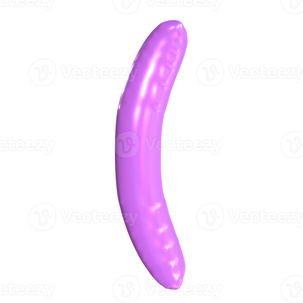 3D Ilustration Banana Slide Stroke png