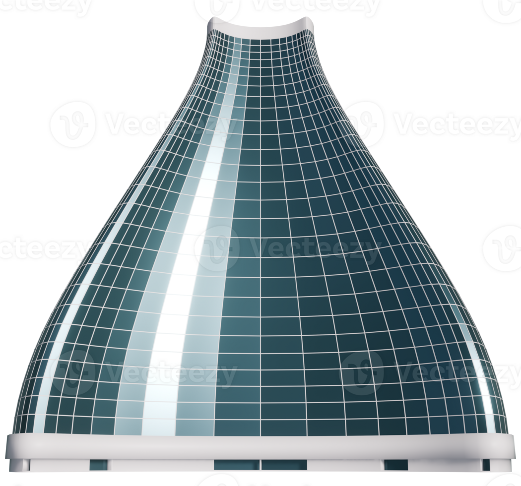 A blue and white skyscraper modern png
