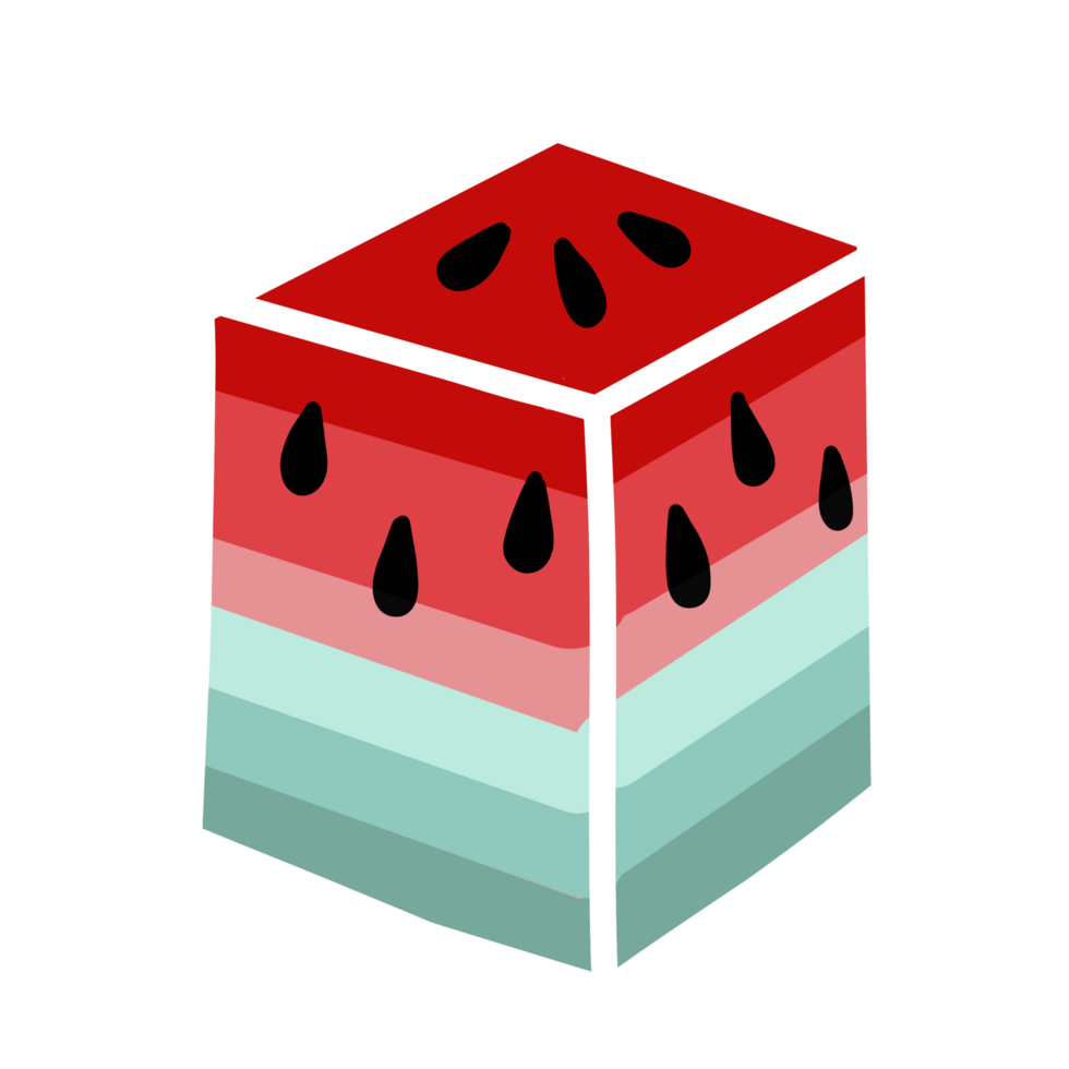 Box watermelon eraser png