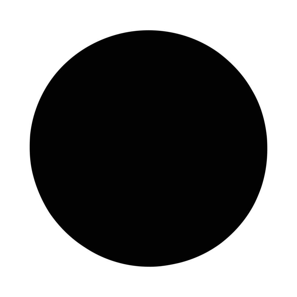 Black circle graphic shape simple design element dark round form abstract art illustration geometric figure silhouette vector