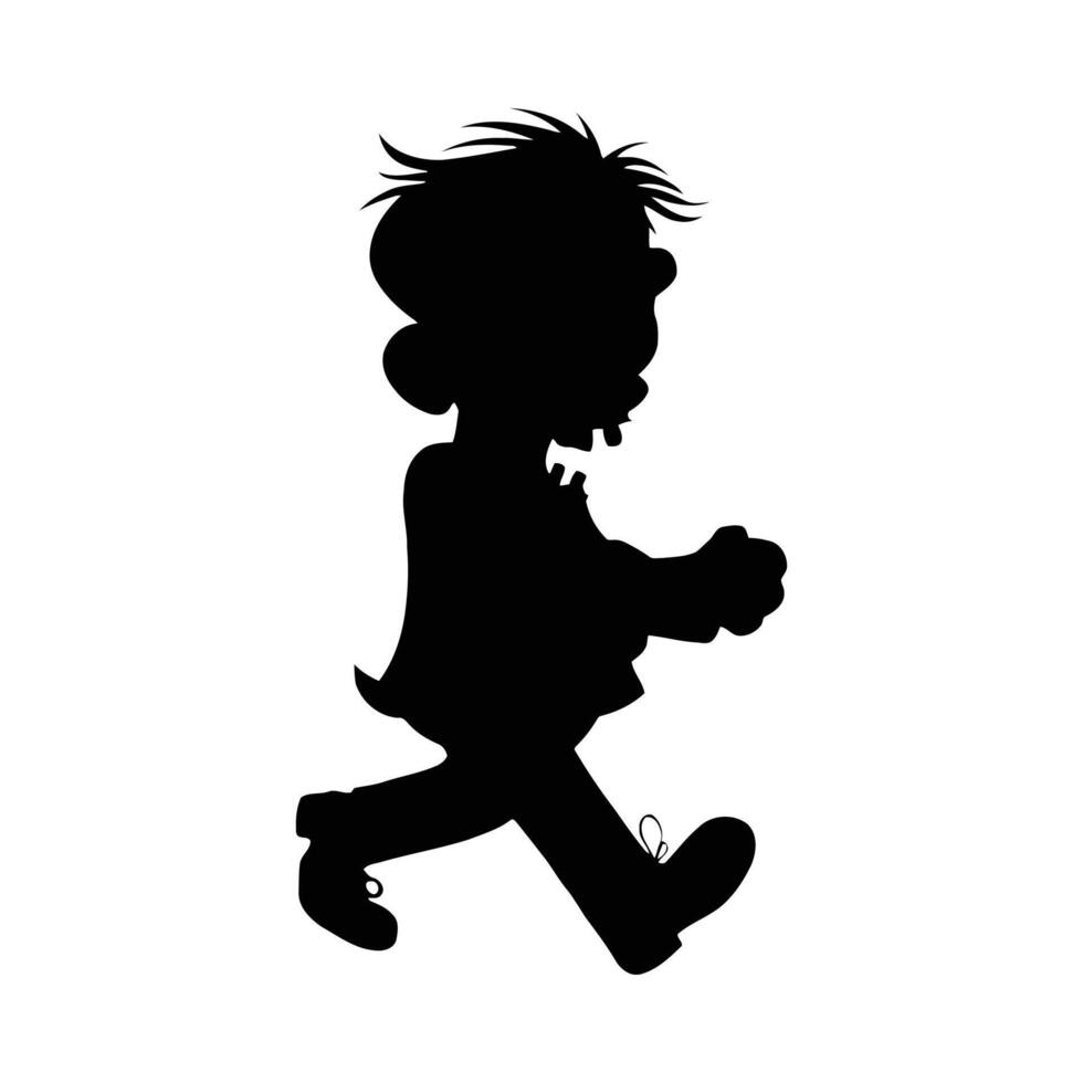 Silhouette character cartoon illustration design graphic art drawing monster zombie walking scary spooky halloween vector