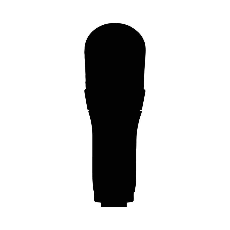 Microphone audio sound music voice karaoke record podcast studio broadcast equipment black design shape art silhouette vector