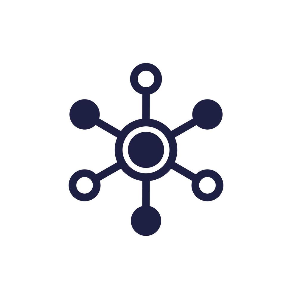 hub icon, pictogram on white vector