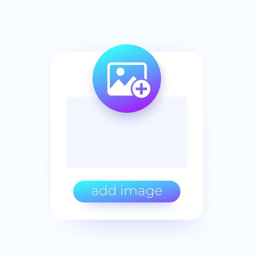 add image or photo form, ui design vector