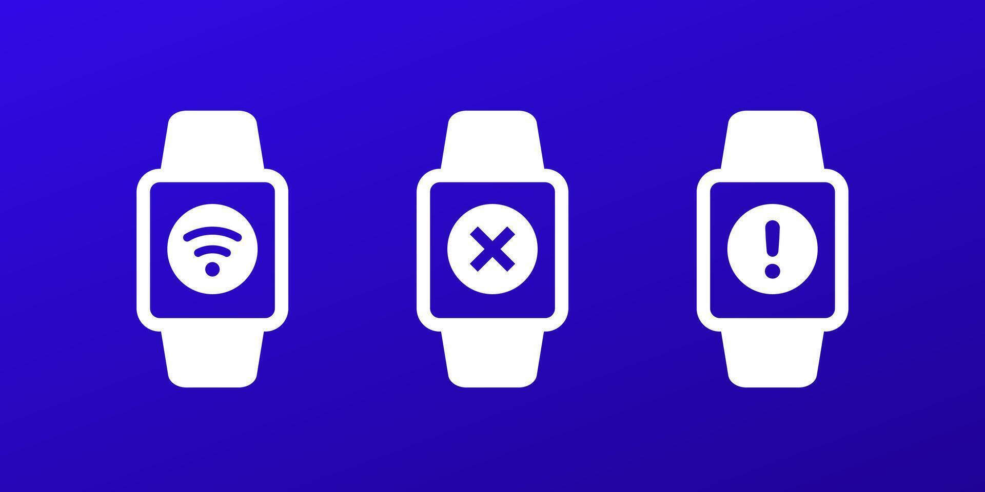 connect or disconnect smart watch icons for apps vector