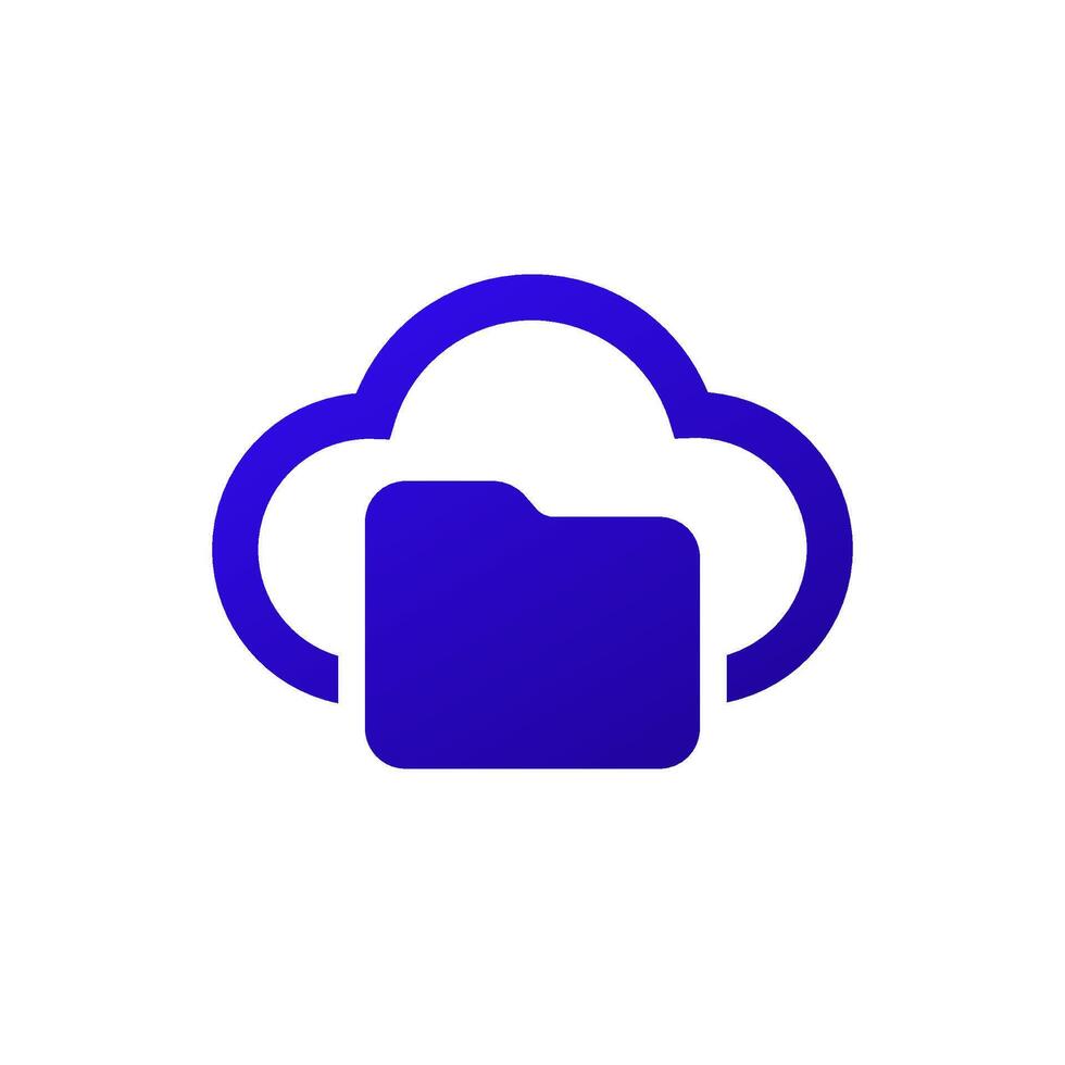 cloud folder pictogram on white vector
