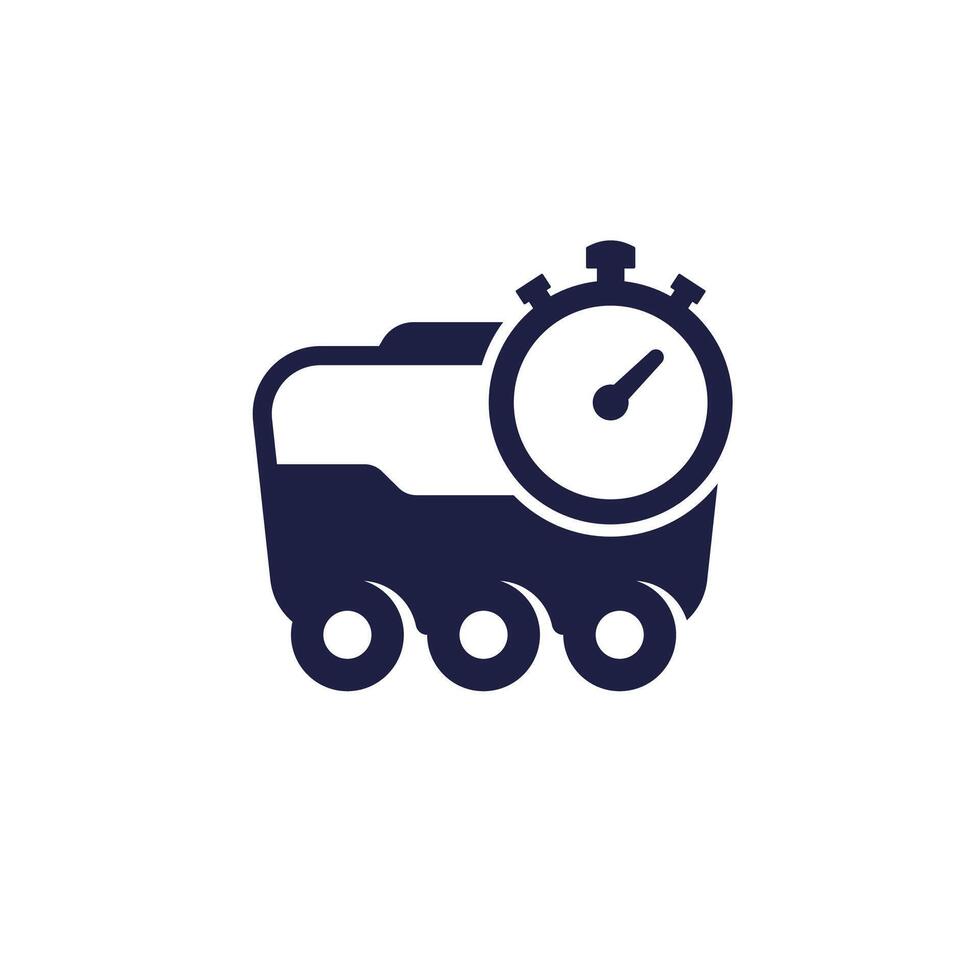 delivery robot icon, fast delivery vector